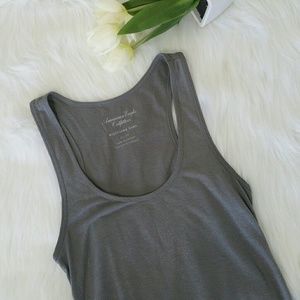 American Eagle Shimmery Gray Tank